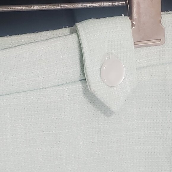 Vintage 1970's Devon ILGWU Pistachio Green Pencil Skirt Size 12 Lustrous Buttons - Picture 7 of 10